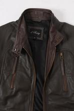 bruin/khaki lederen  vest D'Auvry  42, Maat 42/44 (L), Ophalen of Verzenden, Zo goed als nieuw, D'Auvry