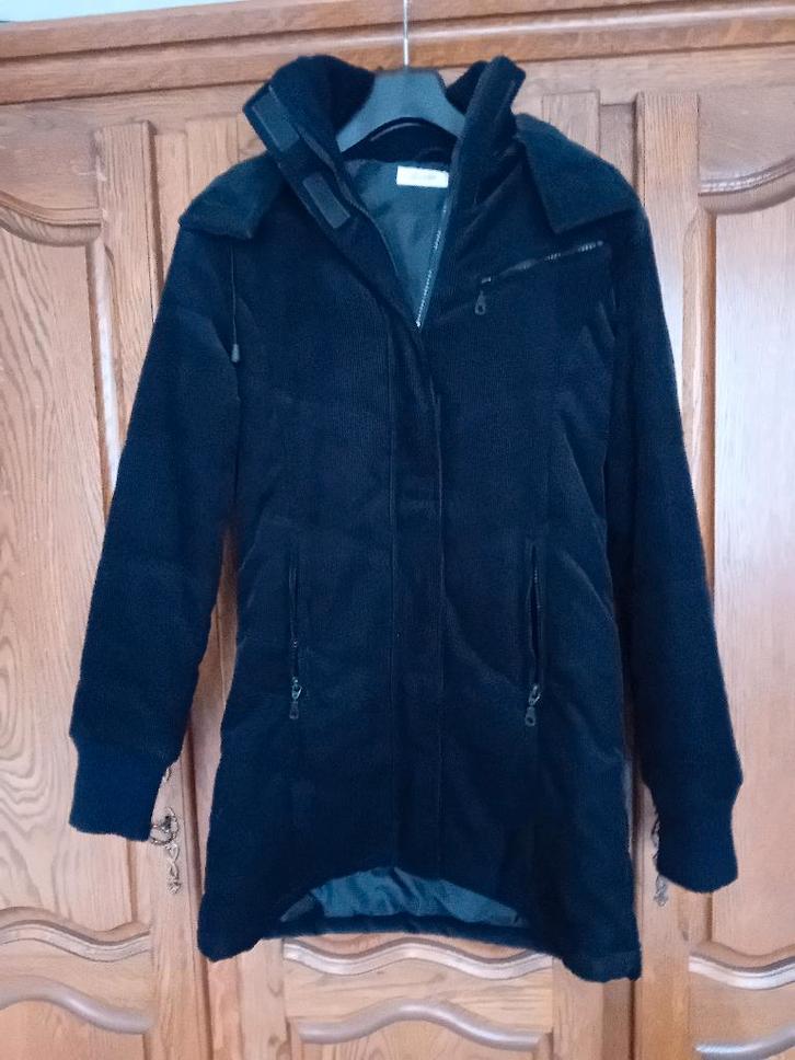 Manteau noir avec capuche- 3/4 - Taille M (38), Kleding | Dames, Jassen | Winter, Nieuw, Zwart, Ophalen