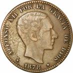 Oude munt 1878 Spanje, Postzegels en Munten, Zilver, Losse munt, Overige landen, Verzenden