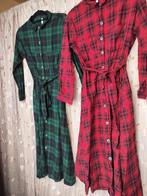 2 Midi jurk met zakken tartan geruit Zara groen rood M, Kleding | Dames, Jurken, Maat 38/40 (M), Verzenden, Zara, Zo goed als nieuw