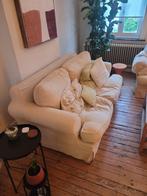 Canapé + fauteuil beiges, Ophalen, Gebruikt, 100 tot 125 cm, 200 tot 250 cm