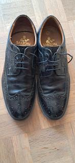 Zwart lederen herenschoenen maat 44, Ophalen, Zo goed als nieuw, Zwart