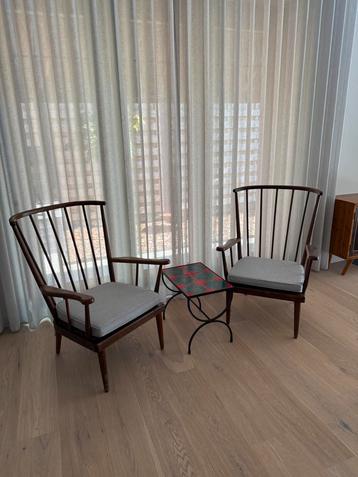 Set van 2 Baumann Eventail  Franse vintage design stoelen beschikbaar voor biedingen