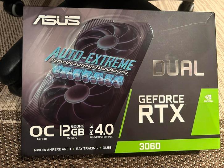 NVIDIA RTX 3060 12GB ASUS DUAL, Computers en Software, Videokaarten, Zo goed als nieuw, Nvidia, PCI-Express 4.0, GDDR6, HDMI, DisplayPort