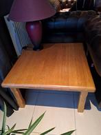 Massief eiken  set: salontafel, 2 hoektafels, boekenkast, Huis en Inrichting, Ophalen, Gebruikt