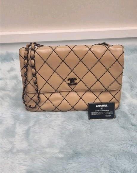 Vintage Chanel Wild Stitch, Handtassen en Accessoires, Tassen | Damestassen, Zo goed als nieuw, Handtas, Beige, Ophalen