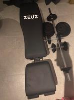 Halterbank + Dumbells + Barbell + vloerbescherming, Sport en Fitness, Ophalen, Zo goed als nieuw