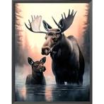 Peinture au diamant animaux sauvages dans l'eau 40x30cm (ron, Envoi, Neuf, Bricolage