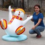 Famille de bonhommes de neige patineurs — 98 x 80 x 95 cm, Divers, Enlèvement, Neuf