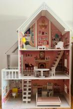 Stevig houten poppenhuis – 120 x 80 cm, Kinderen en Baby's, Ophalen, Zo goed als nieuw, Poppenhuis