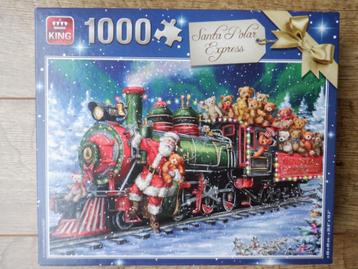 kerstpuzzel Santa Polar Express - als nieuw en volledig, Enlèvement ou Envoi, 500 à 1500 pièces, Comme neuf, Puzzle