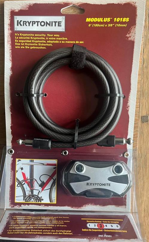 Kryptonite kabelslot lang 180cm, Fietsen en Brommers, Fietsaccessoires | Fietssloten, Nieuw, Kabelslot, Ophalen of Verzenden