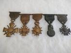 Lot Franse bronzen medailles, Verzamelen, Verzenden