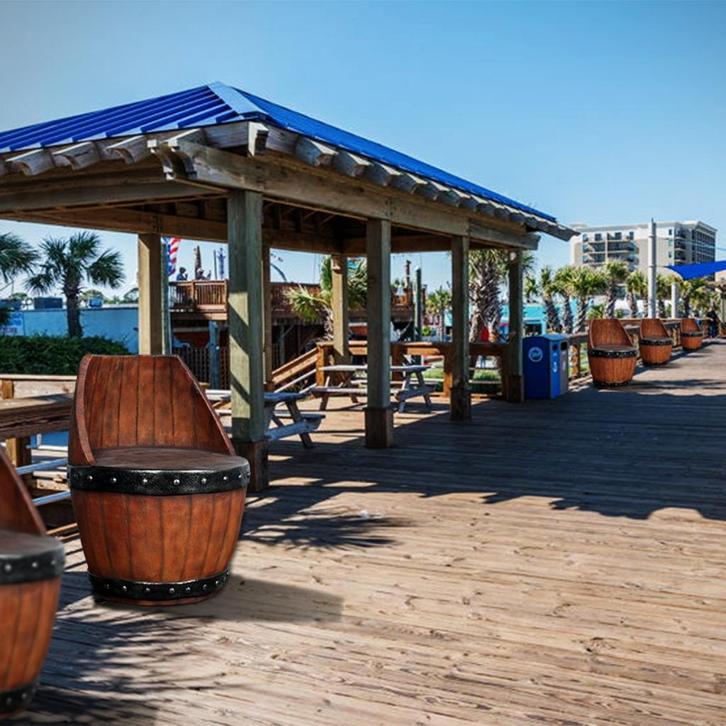 Barrel Chair – Piratenstoel 61 x 61 x 81 cm, Huis en Inrichting, Stoelen, Nieuw, Ophalen