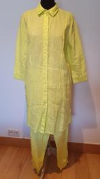 Gele linnen tuniek/jurk lange mouwen Sandwich maat 36/38, Maat 38/40 (M), Geel, Nieuw, Ophalen of Verzenden