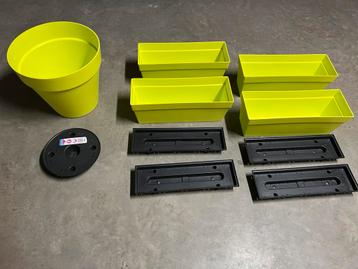 Lime keur Bloembakken 5x één keer gebruikt Kunststof, Enlèvement, Comme neuf, Synthétique