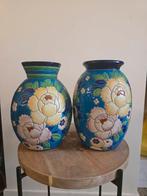Boch D 1651 set van 2 keramische vazen, Ophalen of Verzenden, Gebruikt, Overige kleuren
