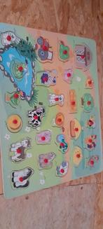 Houten puzzel boerderij, Ophalen, Zo goed als nieuw