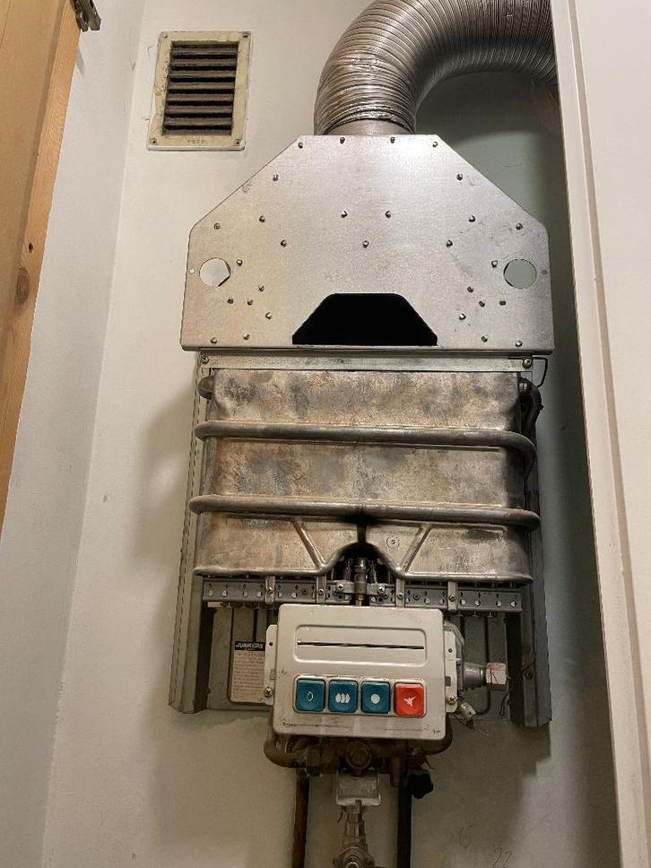 JUNKERS Geiser, doorstromer H75 B46 D22, Doe-het-zelf en Bouw, Chauffageketels en Boilers, Boiler, Aardgas, Ophalen