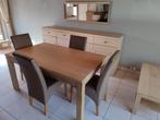 Eetplaats modern degelijk massief dressoir tafel stoelen, Huis en Inrichting, Ophalen, Zo goed als nieuw