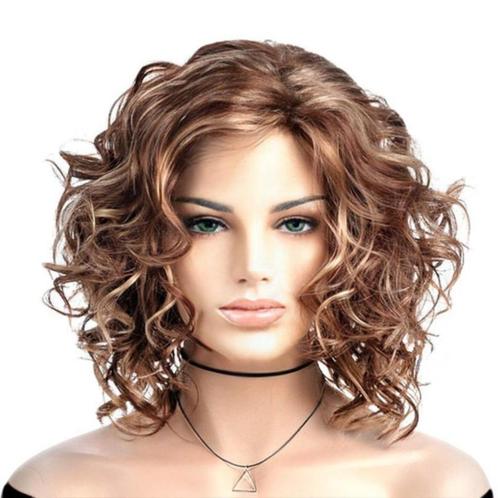 Trendy nonchalante warrige pruik met krullen, Handtassen en Accessoires, Uiterlijk | Haarverzorging, Nieuw, Pruik of Haarverlenging