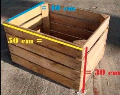 Houten bakken decoratie, Huis en Inrichting, Woonaccessoires | Kisten, Zo goed als nieuw, Ophalen of Verzenden