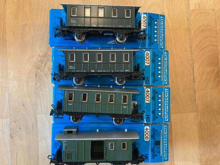Märklin 4007 en 4008 personenwagens privaatbaan, Hobby & Loisirs créatifs, Trains miniatures | HO, Neuf, Wagon, Märklin, Enlèvement ou Envoi