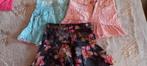 3 rokjes rood en blauw carbone en bloemen cakewalk maat 116, Meisje, Carbone, Ophalen of Verzenden, Zo goed als nieuw