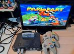 Nintendo 64 avec le jeu mariokart et 2 manettes, Enlèvement ou Envoi, Utilisé
