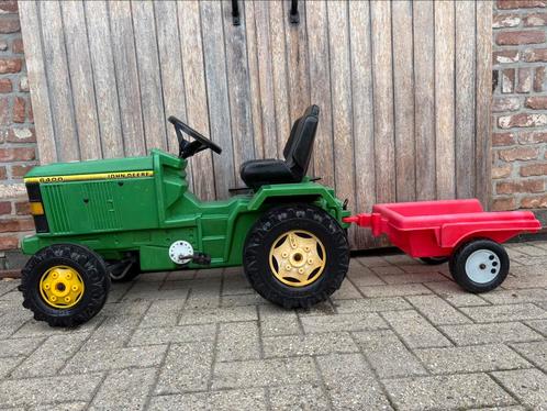rolly toys John Deere 6400 met kar, Kinderen en Baby's, Speelgoed | Buiten | Voertuigen en Loopfietsen, Gebruikt, Trapvoertuig