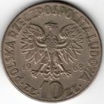 Pologne : 10 Zlotych 1968 Copernicus Y#51a Ref 14567, Timbres & Monnaies, Enlèvement ou Envoi, Monnaie en vrac, Pologne