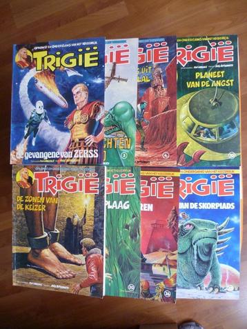 8X STRIPBOEKEN"'TRIGIE"UIT DE JAREN 70/80