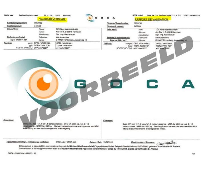 GOCA + ATTESTATION DE MONTAGE VIERGE POUR SUSPENSIONS, Auto-onderdelen, Ophanging en Onderstel, BMW, Nieuw, Ophalen