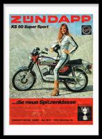 Poster Zundapp KS50, Ophalen of Verzenden, Zo goed als nieuw, Motoren