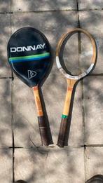 2 houten tennisrackets dunlop england donnay, Ophalen