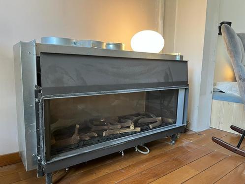 Elektrische doorkijkhaard met afstandsbediening (DRU Holland, Huis en Inrichting, Haarden, Gebruikt, Elektrische haard, Ophalen