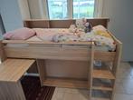 Hoog kinderbed en bureautafel, Ophalen, Gebruikt, Hoogslaper, Eenpersoons