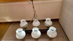 Antieke luster met houten balk, Ophalen