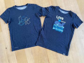 2 T-shirts Jack Wolfskin maat 152 (Seaqual) beschikbaar voor biedingen