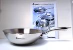 Tupperware Wok « Chef Séries » Inox - Tout Feux - 2,4 Litre, Inox, Plaque céramique, Enlèvement ou Envoi, Wok