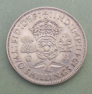 1941 Two shillings India Imperator en argent