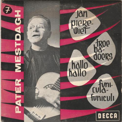 45T: Pater Mestdagh: EP: Jan Pierewiet, Cd's en Dvd's, Vinyl | Nederlandstalig, Gebruikt, Overige formaten, Ophalen of Verzenden