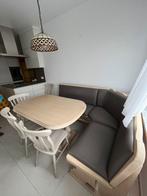 Eettafel met hoekbank en 6 stoelen, Huis en Inrichting, Tafels | Eettafels, Ophalen, Zo goed als nieuw