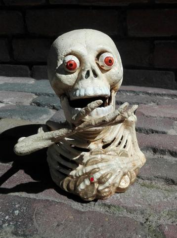 Halloween spaarpot skelet met mechaniek gietijzer beschikbaar voor biedingen