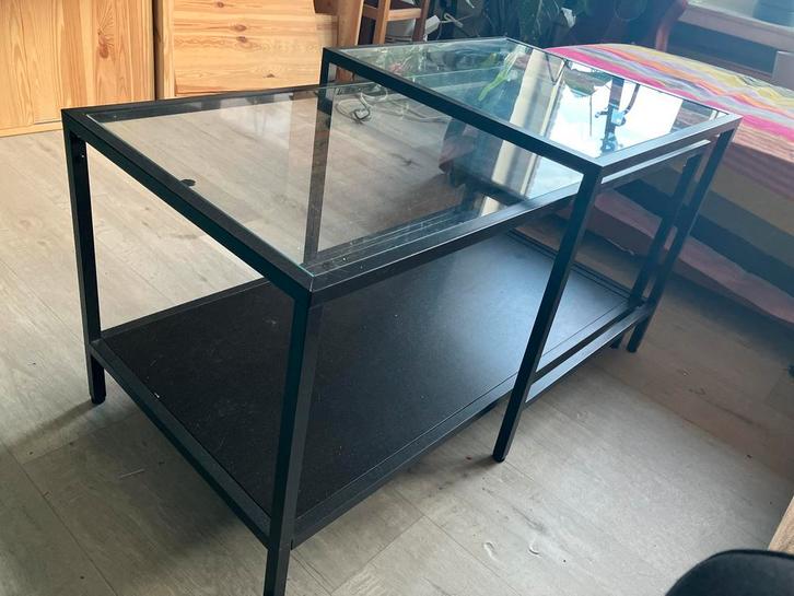 Set van 2 salontafels IKEA Vittsjö, Huis en Inrichting, Tafels | Salontafels, Gebruikt, 50 tot 75 cm, 50 tot 100 cm, 50 tot 100 cm