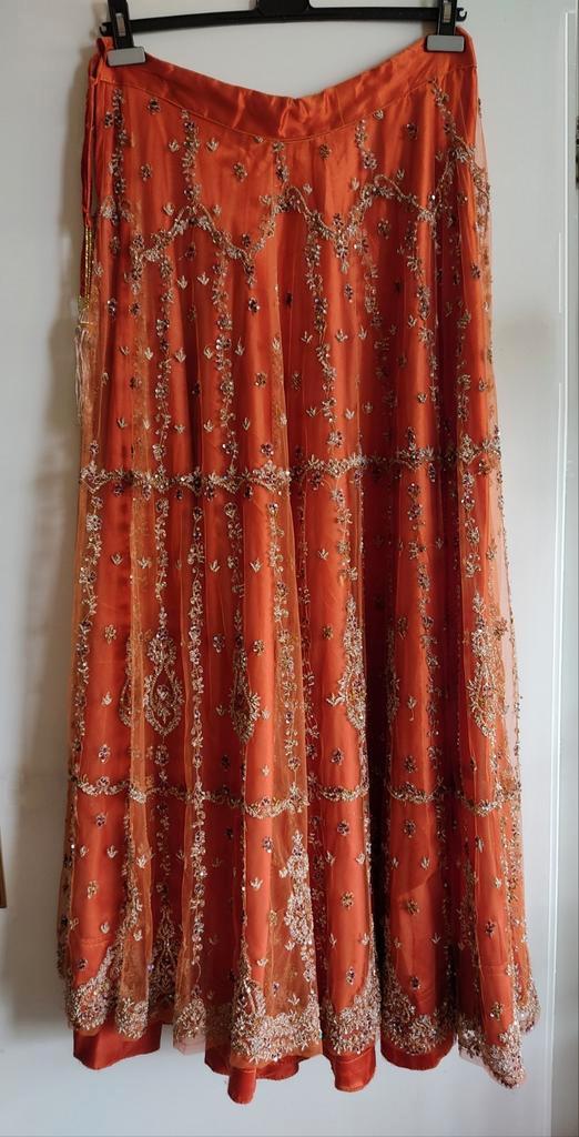 Oranje lehenga rok, Kleding | Dames, Rokken, Zo goed als nieuw, Oranje, Ophalen of Verzenden