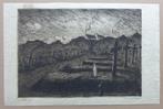 ALFONS PROOST / NIEUPORTE 1916 / ZW-W ETS / 30x46cm / SIG, Antiek en Kunst, Ophalen of Verzenden