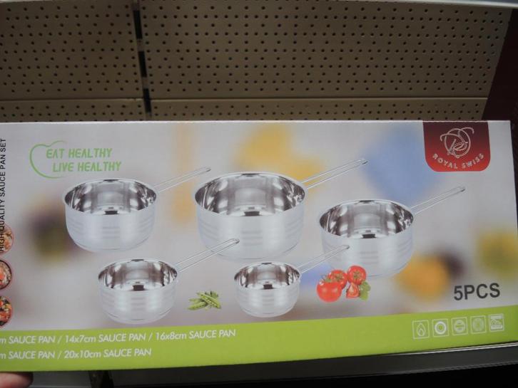 Saucepan inox nieuw!, Maison & Meubles, Cuisine | Casseroles & Poêles, Neuf, Poêle à frire ou Sauteuse, Inox, Plaques à induction
