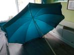 Leuke blauwe parasol kantelbaar, Ophalen, Zo goed als nieuw, Kantelbaar