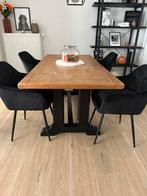 LUXE EETTAFEL MET ZWARTE STOELEN VAN 750€ nu voor 250€, Huis en Inrichting, Complete eetkamers, Ophalen, Zo goed als nieuw